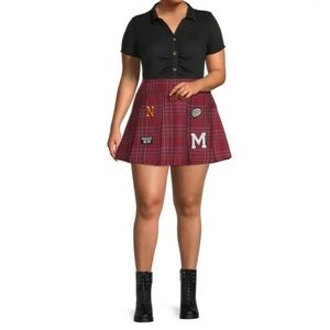 NB PLAID TENNIS SKIRT - BURGUNDY MULTI SIZES (NEW WITH TAGS) A20